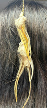 Load image into Gallery viewer, Feather Hair Xtension 2 Gemstones Chained &amp; Beaded (6 Feathers)