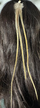 Load image into Gallery viewer, Feather Hair Xtension 11 Gemstone Leaf Bead (3 Feathers)