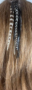 Feather Hair Xtension 14 Barrel Bead (8 Feathers)