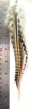 Load image into Gallery viewer, Feather Hair Xtension 16 Gemstone Bead (6 Feathers)