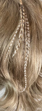 Load image into Gallery viewer, Feather Hair Xtension 18 Natural Bead (5 Feathers)