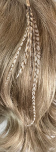 Feather Hair Xtension 18 Natural Bead (5 Feathers)