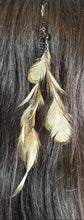 Load image into Gallery viewer, Feather Hair Xtension 22 Crystals Chained Beaded (12 Feathers)