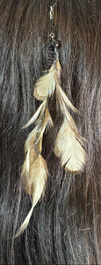 Feather Hair Xtension 22 Crystals Chained Beaded (12 Feathers)