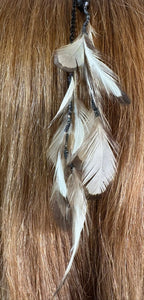 Feather Hair Xtension 22 Crystals Chained Beaded (12 Feathers)