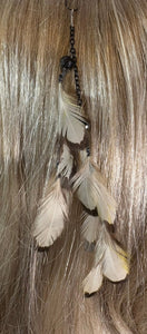 Feather Hair Xtension 22 Crystals Chained Beaded (12 Feathers)
