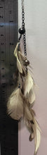 Load image into Gallery viewer, Feather Hair Xtension 22 Crystals Chained Beaded (12 Feathers)
