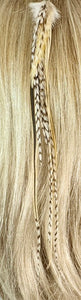 Feather Hair Xtension 24 Barrel Bead (6 Feathers)