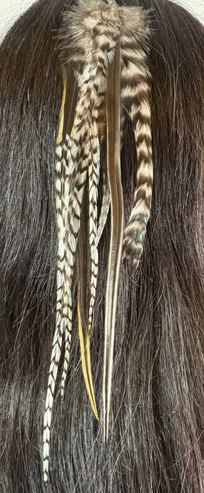 Feather Hair Xtension 25 Filigree Bead (8 Feathers)