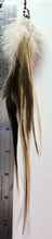 Load image into Gallery viewer, Feather Hair Xtension 29 Ornate Natural Bead (6 Feathers)