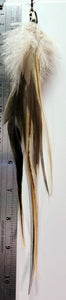 Feather Hair Xtension 29 Ornate Natural Bead (6 Feathers)
