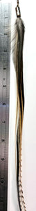 Feather Hair Xtension 30 Ornate Natural Bead (4 Feathers)