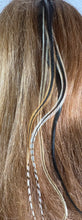 Load image into Gallery viewer, Feather Hair Xtension 30 Ornate Natural Bead (4 Feathers)