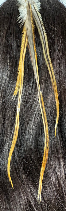 Feather Hair Xtension 32 Gemstone Bead (5 Feathers)