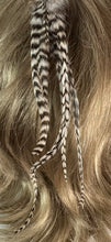 Load image into Gallery viewer, Feather Hair Xtension 37 Ornate Natural Bead (5 Feathers)