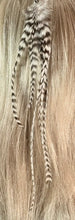 Load image into Gallery viewer, Feather Hair Xtension 37 Ornate Natural Bead (5 Feathers)