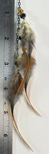 Load image into Gallery viewer, Feather Hair Xtension 42 Chained Crystal Beads (3 Feathers)