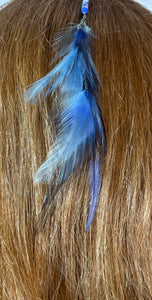 Feather Hair Xtension 43 Gemstones & Beads (5 Feathers)