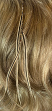 Load image into Gallery viewer, Feather Hair Xtension 44 Gemstone &amp; Beads (3 Feathers)