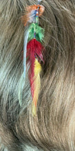 Load image into Gallery viewer, Feather Hair Xtension 47 Crystals Seed Beads (6 Feathers)