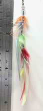 Load image into Gallery viewer, Feather Hair Xtension 47 Crystals Seed Beads (6 Feathers)