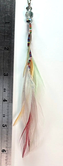 Feather Hair Xtension 46 Crystals Seed Beads (7 Feathers) (Copy)