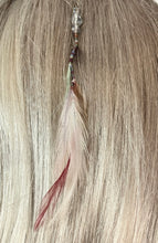Load image into Gallery viewer, Feather Hair Xtension 46 Crystals Seed Beads (7 Feathers) (Copy)