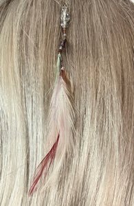 Feather Hair Xtension 46 Crystals Seed Beads (7 Feathers) (Copy)