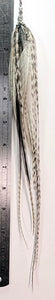 Feather Hair Xtension 50 Seed Beads Dangling Crystals (11 Feathers)
