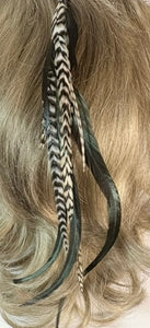 Feather Hair Xtension 51 Seed Beads (9 Feathers)