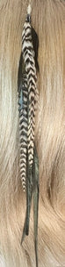 Feather Hair Xtension 51 Seed Beads (9 Feathers)
