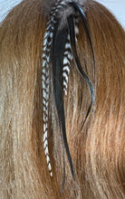 Load image into Gallery viewer, Feather Hair Xtension 52 Ornate Natural Bead (6 Feathers)