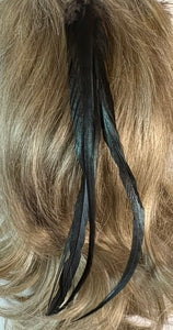 Feather Hair Xtension 55 Engraved Metal Bead (4 Feathers)