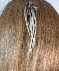 Feather Hair Xtension 57 Seed Beads (8 Feathers)