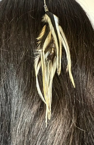 Feather Hair Xtension 57 Seed Beads (8 Feathers)