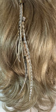 Load image into Gallery viewer, Feather Hair Xtension 59 Gemstone Beads(9 Feathers)