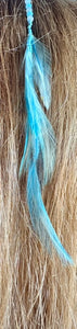 Feather Hair Xtension 57 Crystals Seed Beads (6 Feathers)