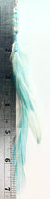 Load image into Gallery viewer, Feather Hair Xtension 57 Crystals Seed Beads (6 Feathers)