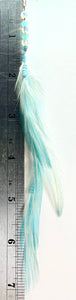 Feather Hair Xtension 57 Crystals Seed Beads (6 Feathers)