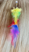 Load image into Gallery viewer, Feather Hair Xtension 58 Crystal Seed Beads (6 Feathers)