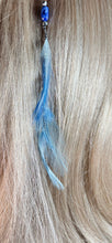 Load image into Gallery viewer, Feather Hair Xtension 60 Gemstone Beads Seed Beads (6 Feathers)