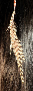 Feather Hair Xtension 61 Ceramic Bead Seed Beads (8 Feathers)