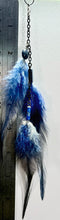 Load image into Gallery viewer, Feather Hair Xtension 63 Multiple Gemstones Chained (3 Feathers)