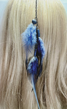 Load image into Gallery viewer, Feather Hair Xtension 63 Multiple Gemstones Chained (3 Feathers)