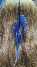 Load image into Gallery viewer, Feather Hair Xtension 63 Multiple Gemstones Chained (3 Feathers)