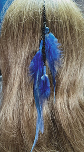 Feather Hair Xtension 63 Multiple Gemstones Chained (3 Feathers)