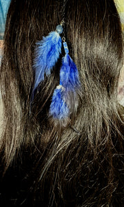 Feather Hair Xtension 63 Multiple Gemstones Chained (3 Feathers)