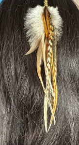 Feather Hair Xtension 64 Seed Beads (9 Feathers)