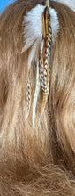 Load image into Gallery viewer, Feather Hair Xtension 64 Seed Beads (9 Feathers)