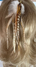 Load image into Gallery viewer, Feather Hair Xtension 64 Seed Beads (9 Feathers)